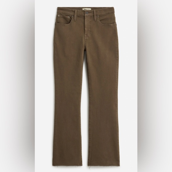 Madewell Mid-Rise Kick Out Jeans Raw Hem Edition in Driftwood Brown Size 27 - Picture 4 of 11